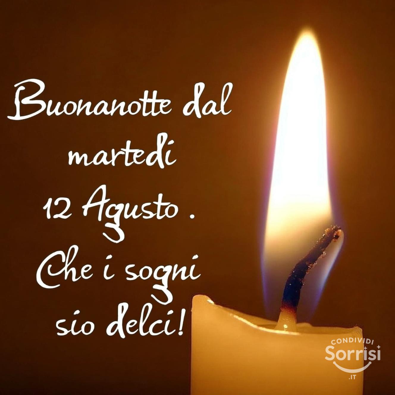 Buonanotte dal martedì 12 agosto . Che i sogni siano dolci!