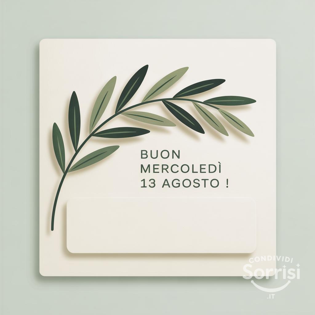 Buon mercoledì 13 agosto !