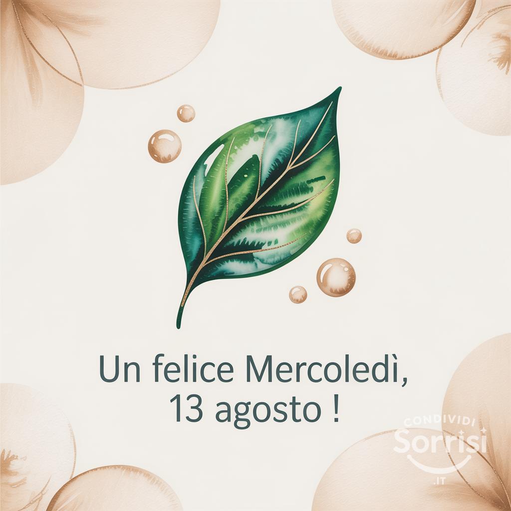 Un felice mercoledì, 13 agosto !