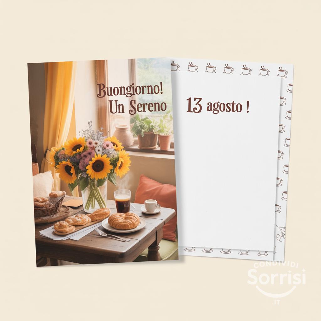 Buongiorno! Un sereno 13 agosto !