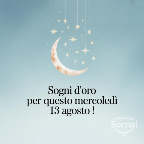 Serena Buonanotte: Mercoledì 13 Agosto 2025!