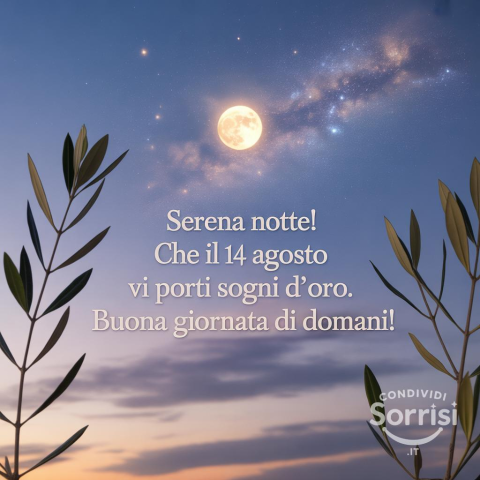 Serena Buonanotte: Un Giovedì 14 Agosto 2025 di Sogni