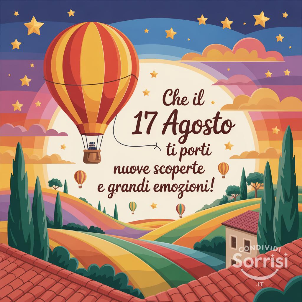 Che il 17 agosto  ti porti nuove scoperte e grandi emozioni!