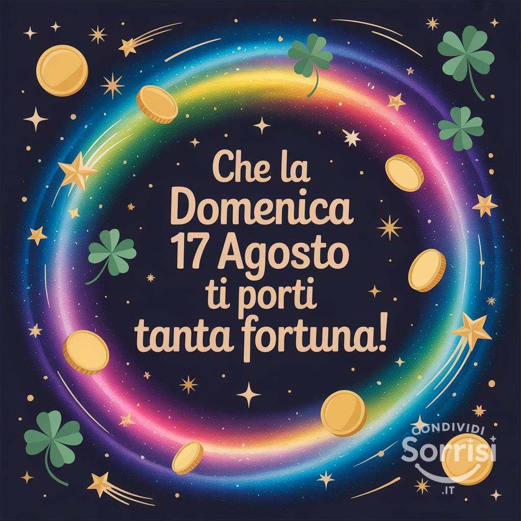 Che la domenica 17 agosto  ti porti tanta fortuna!