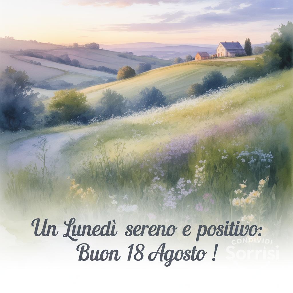 Un lunedì sereno e positivo: buon 18 agosto !