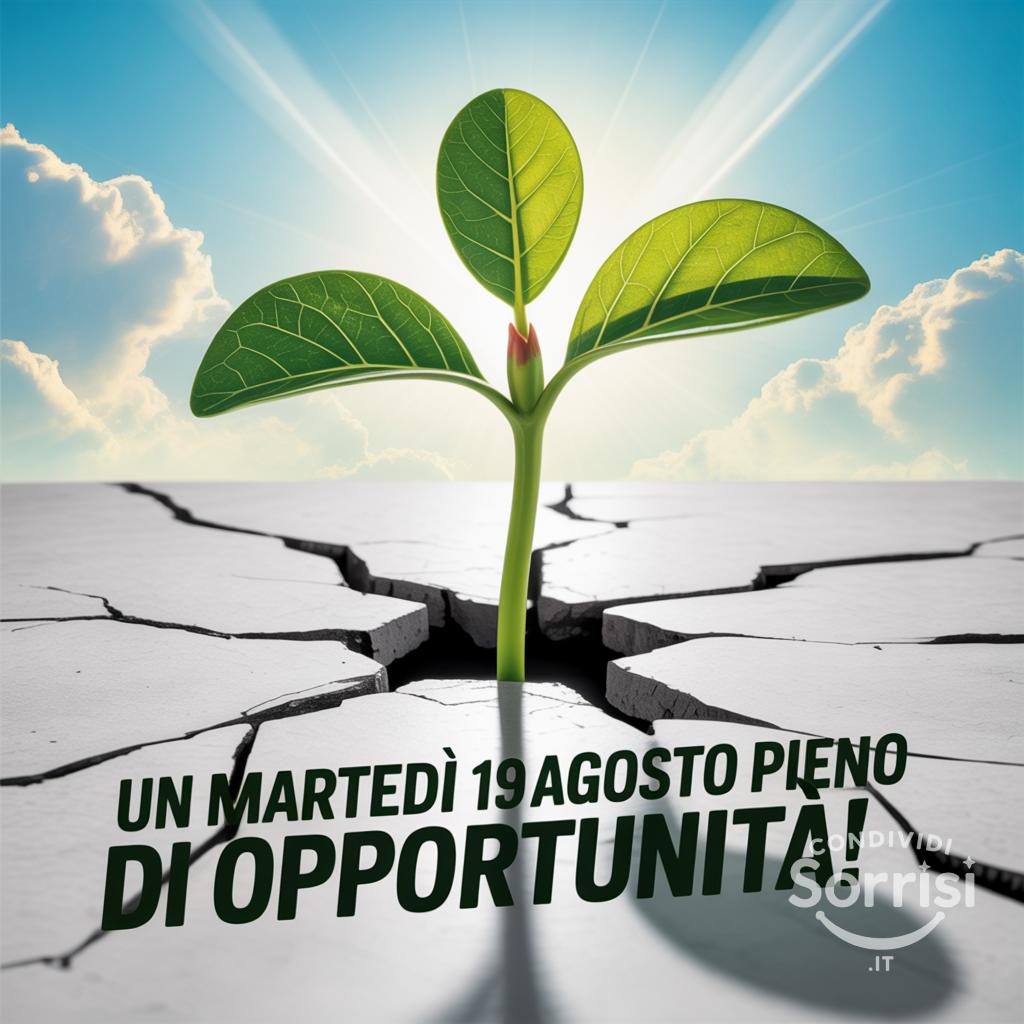 Un martedì 19 agosto  pieno di opportunità!