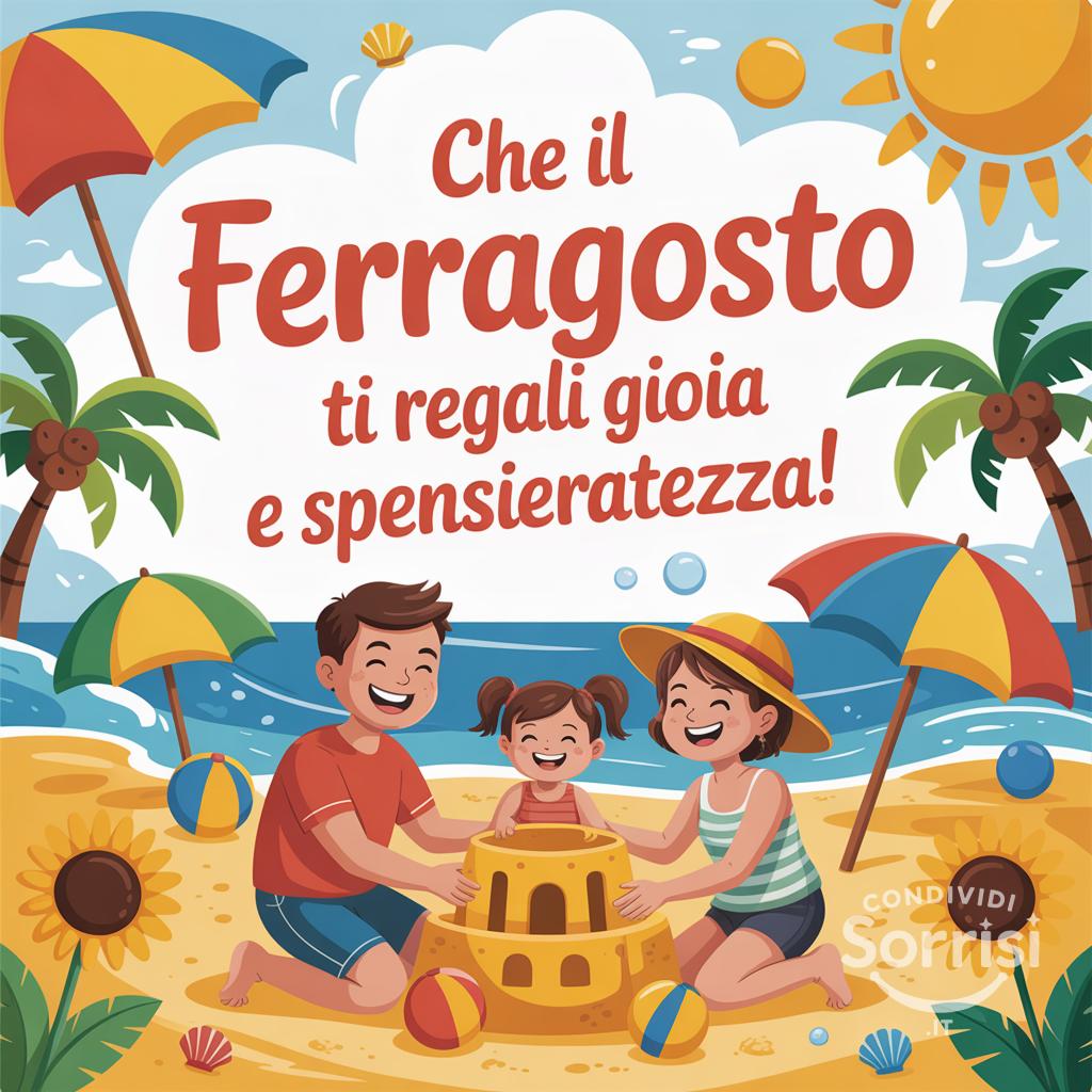 Che il Ferragosto ti regali gioia e spensieratezza!