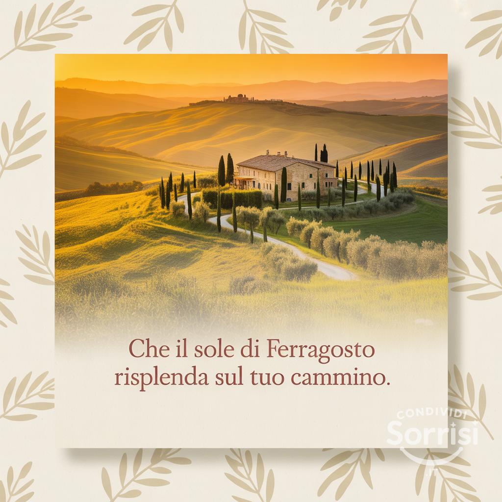 Che il sole di Ferragosto risplenda sul tuo cammino.