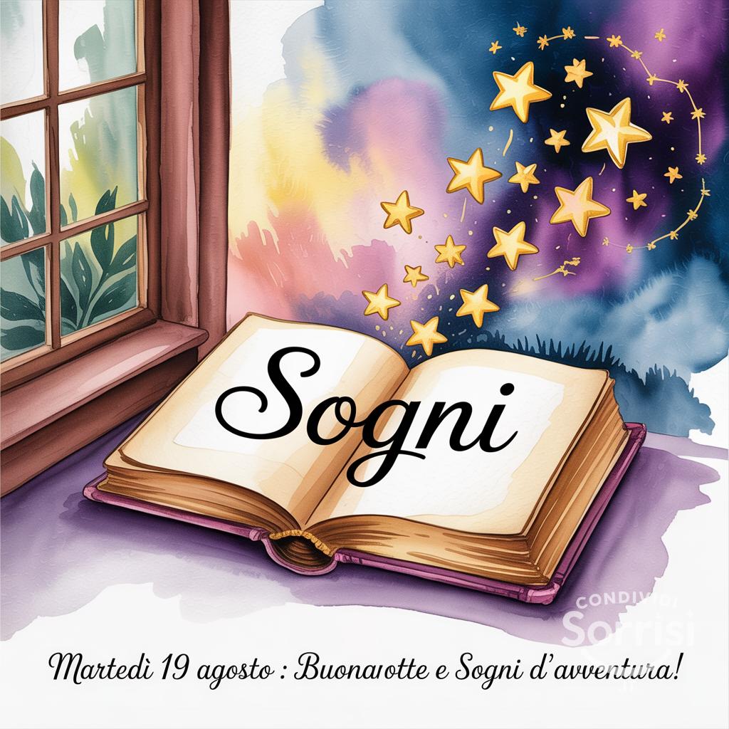 Martedì 19 agosto : buonanotte e sogni d'avventura!