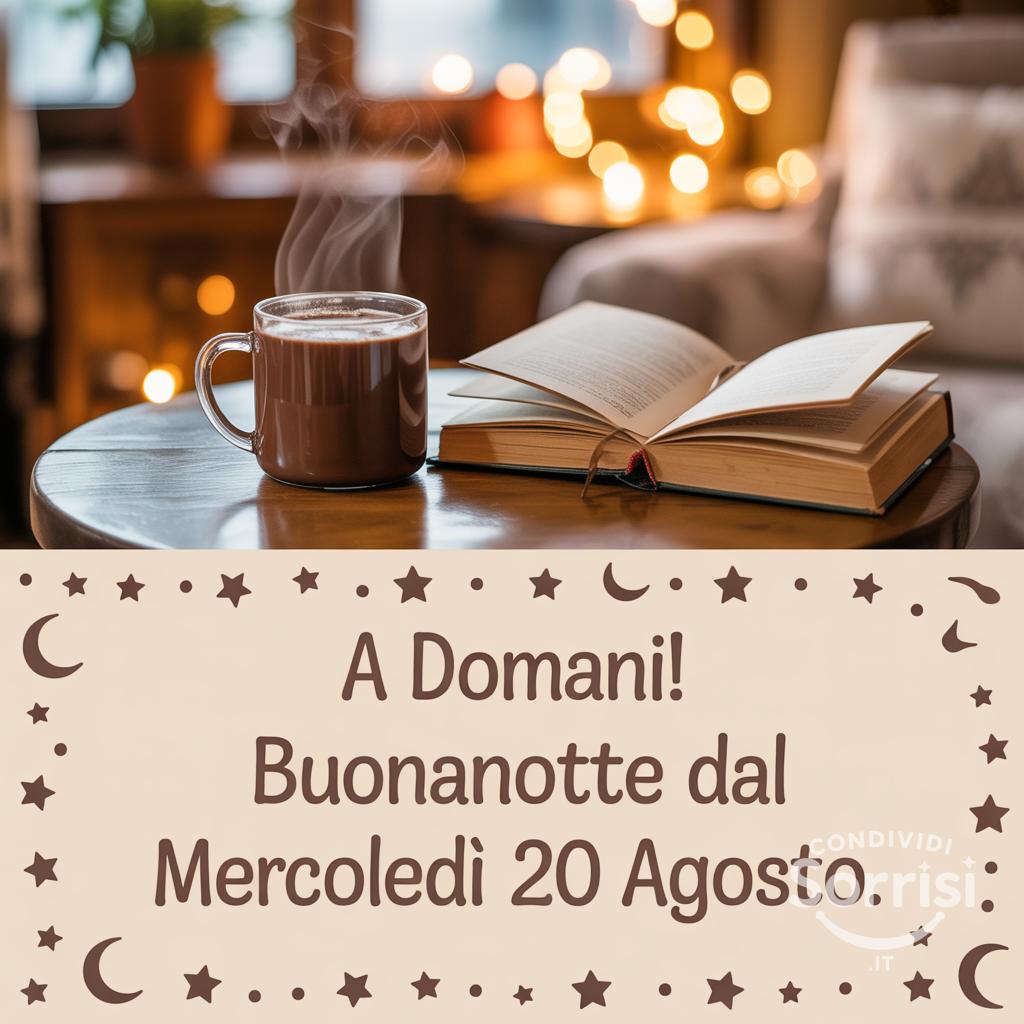 A domani! Buonanotte dal mercoledì 20 agosto .