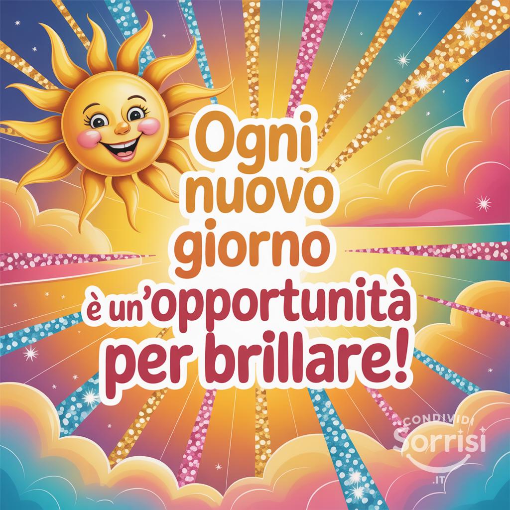 Ogni nuovo giorno è un'opportunità per brillare!