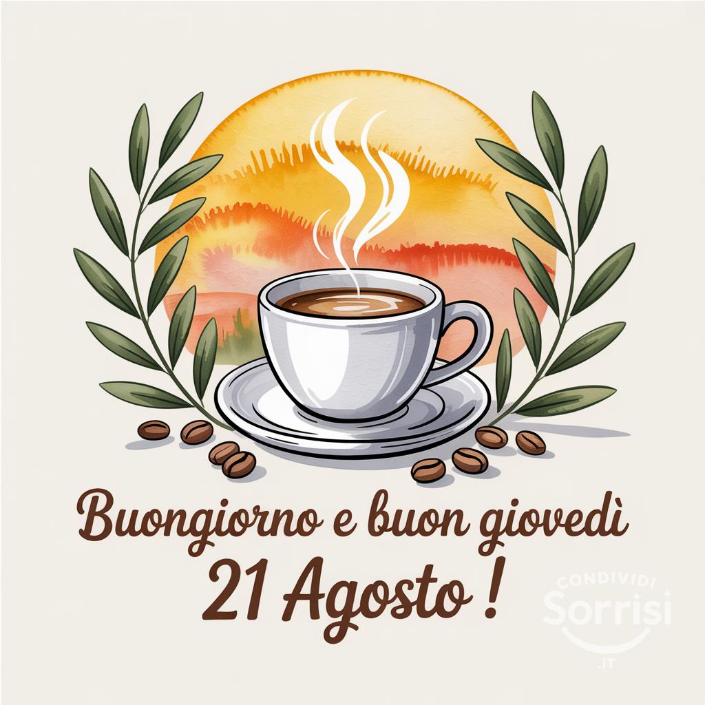 Buongiorno e buon giovedì 21 agosto !