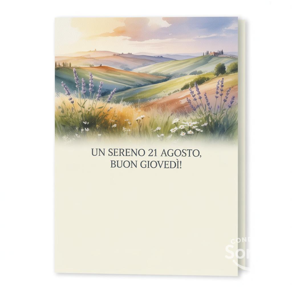 Un sereno 21 agosto , buon giovedì!