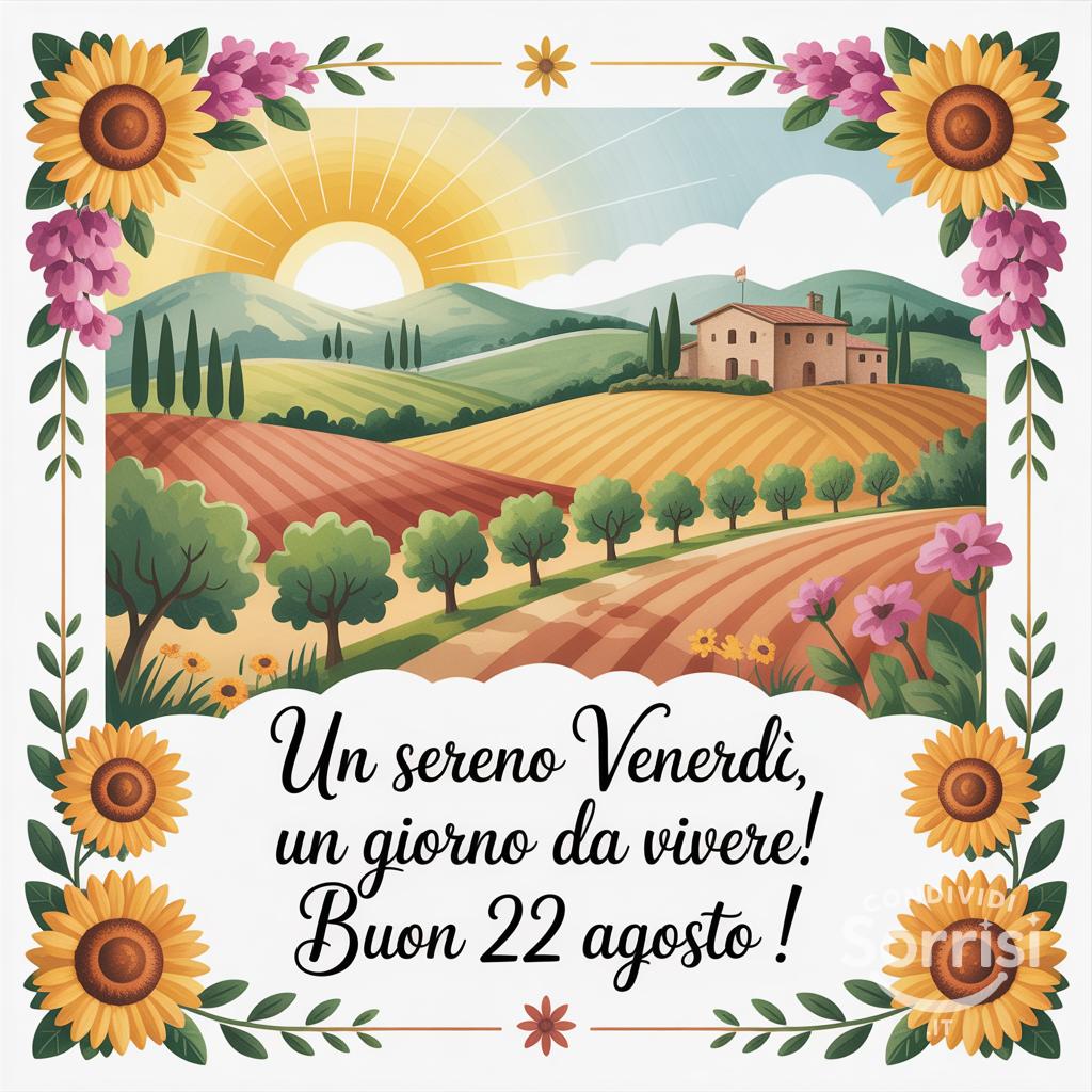 Un sereno venerdì, un giorno da vivere! Buon 22 agosto !