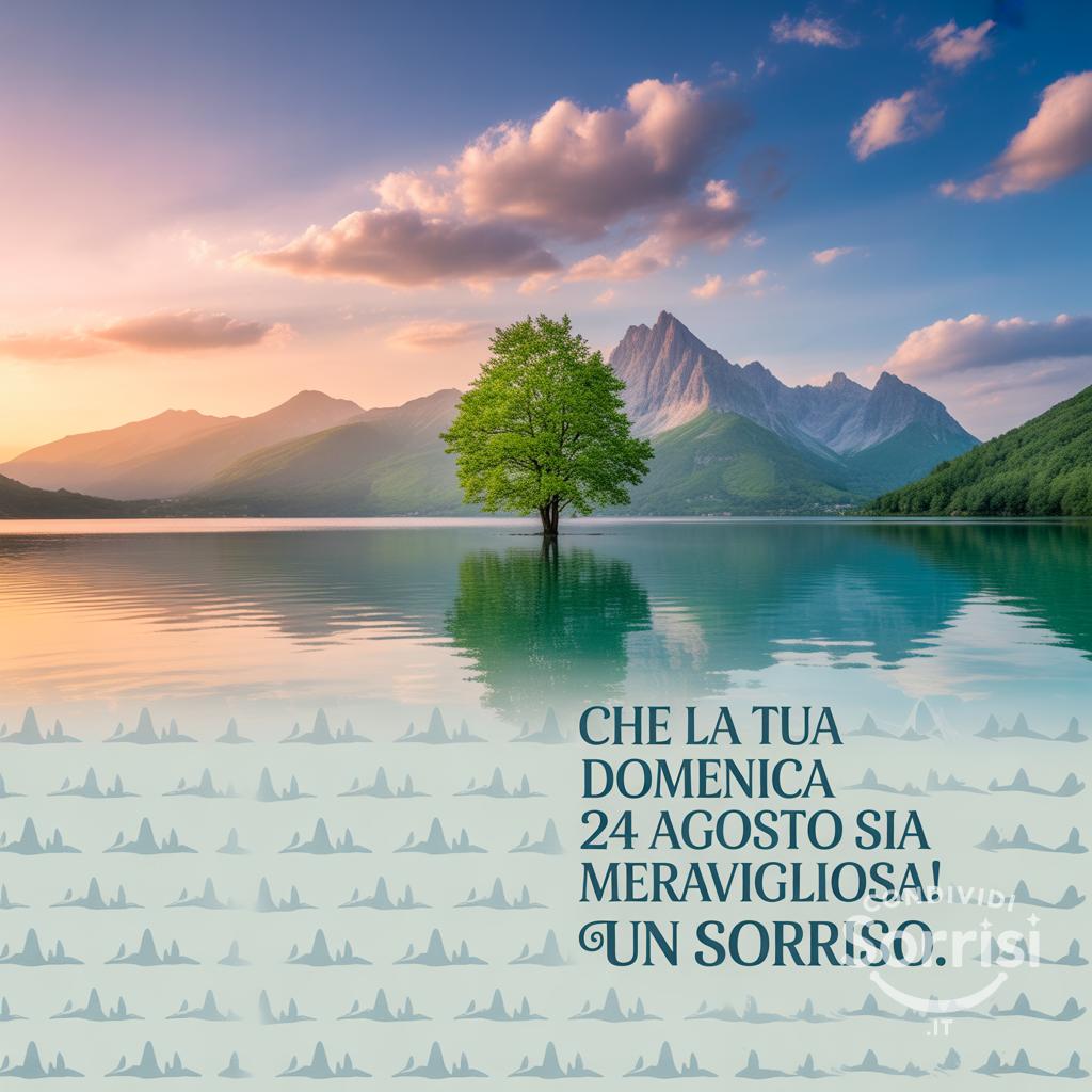 Che la tua domenica 24 agosto  sia meravigliosa! Un sorriso.