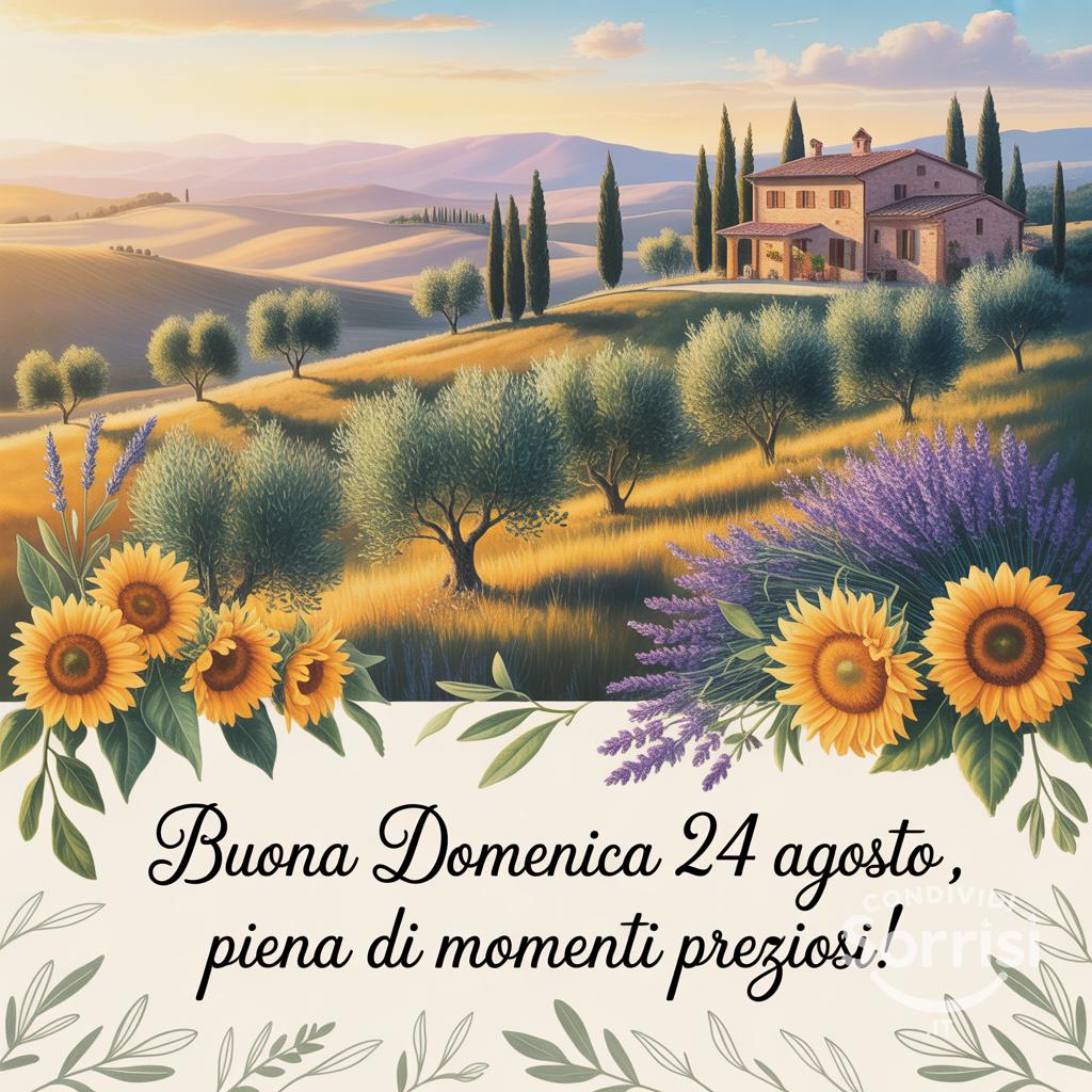Buona domenica 24 agosto , piena di momenti preziosi!