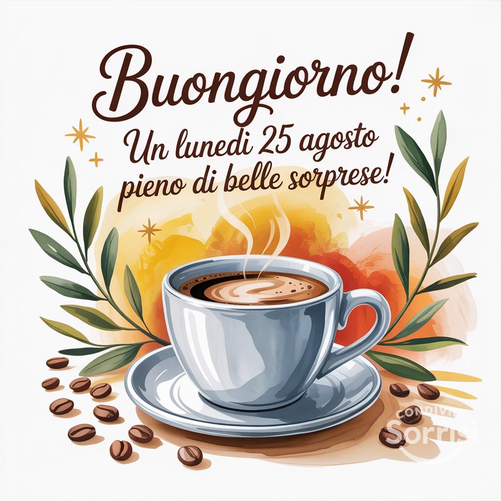 Buongiorno! Un lunedì 25 agosto pieno di belle sorprese!