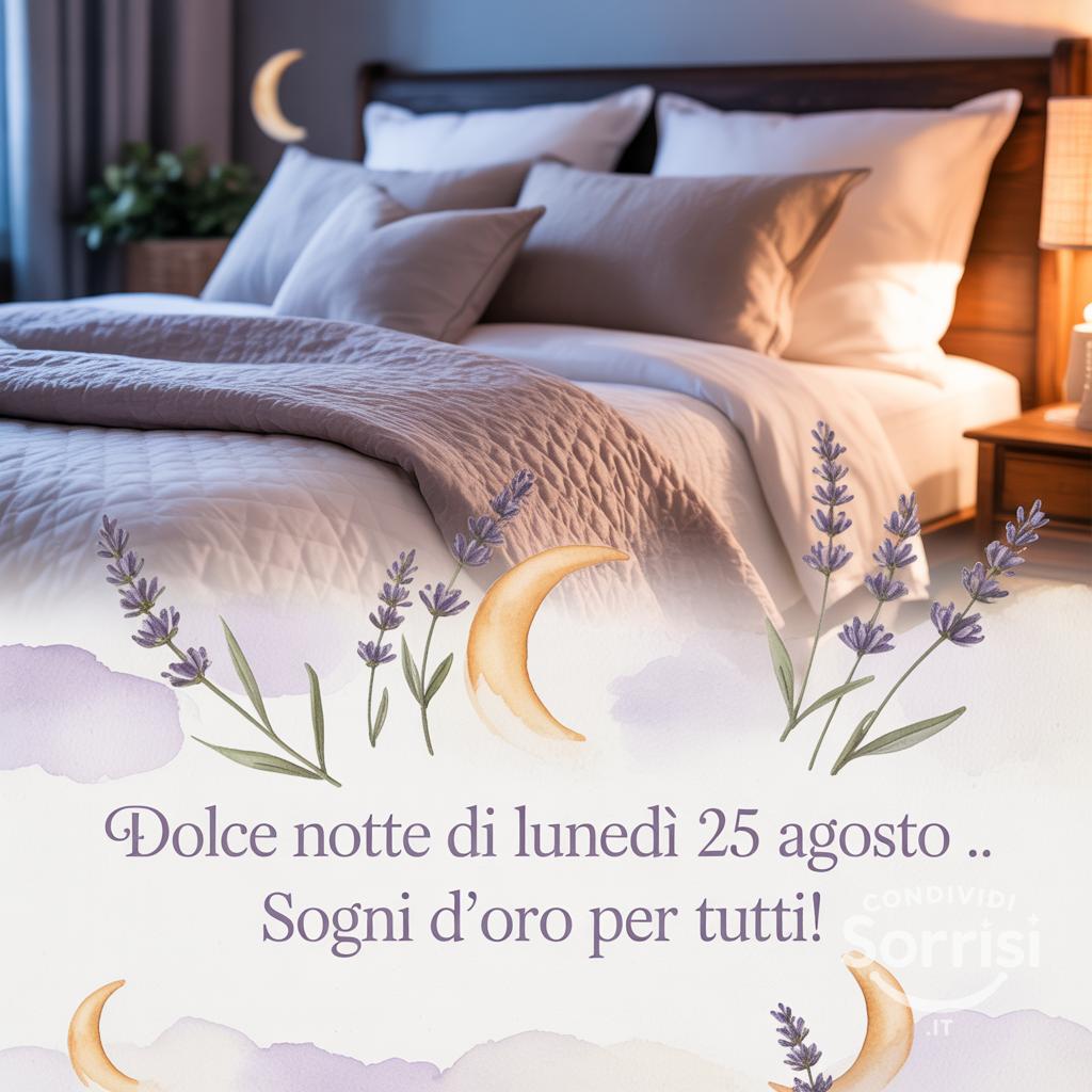 Dolce notte di lunedì 25 agosto . Sogni d'oro per tutti!