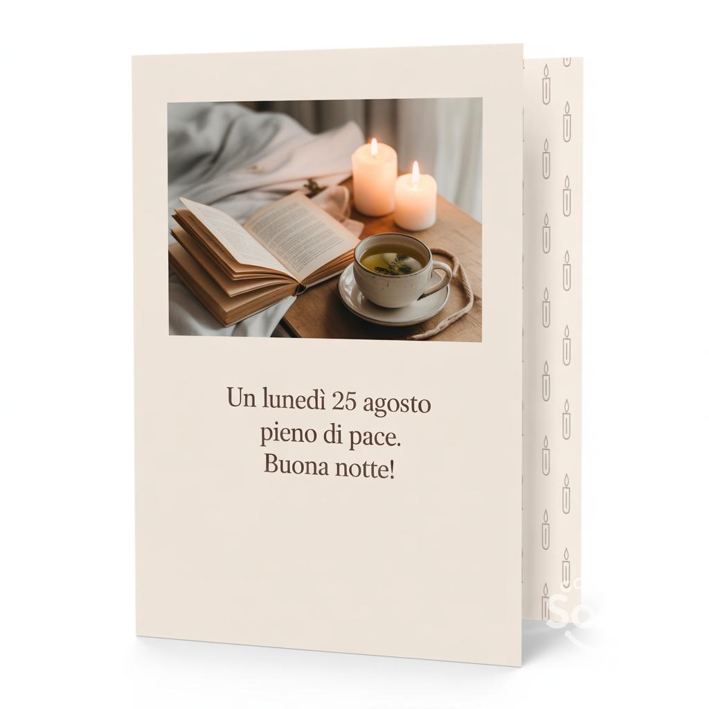 Un lunedì 25 agosto  pieno di pace. Buona notte!