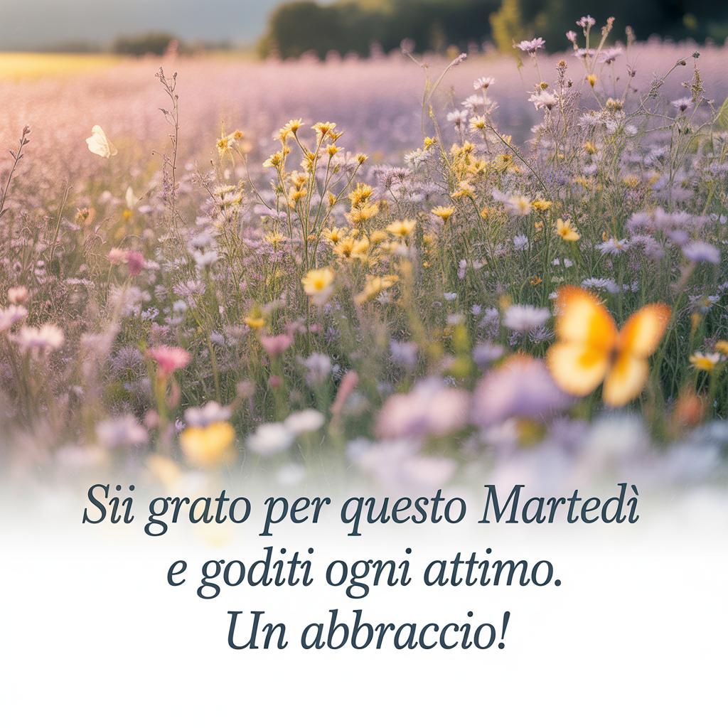 Sii grato per questo martedì e goditi ogni attimo.  Un abbraccio!