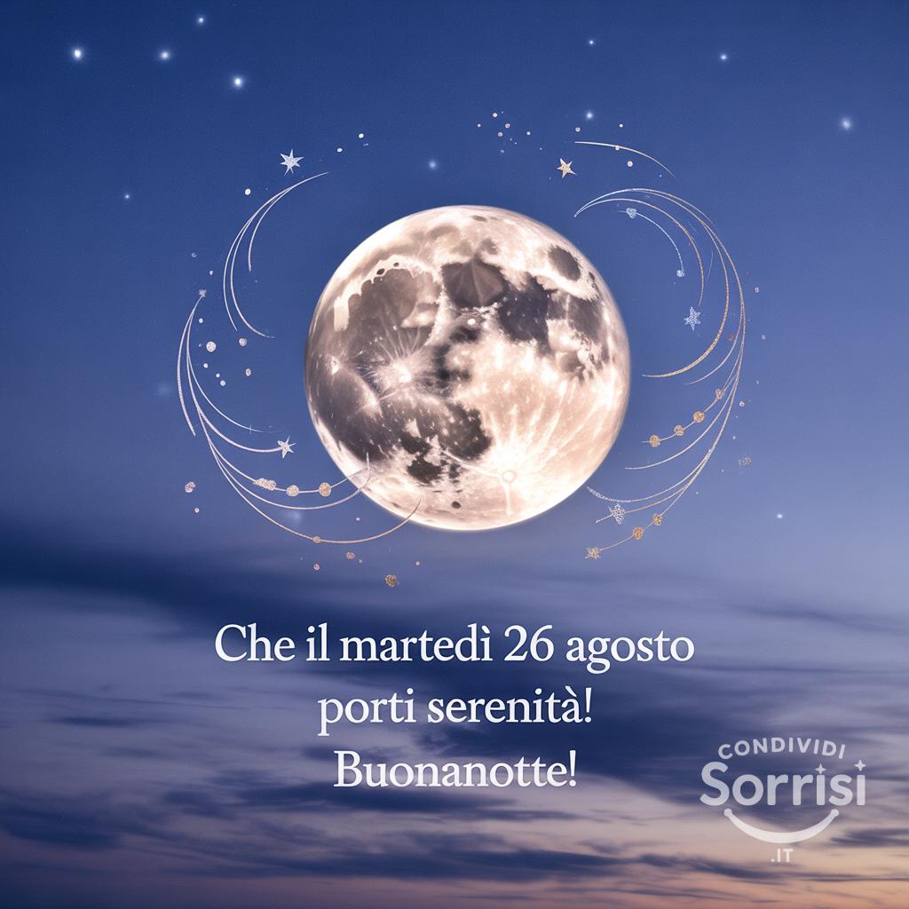Che il martedì 26 agosto  porti serenità! Buonanotte!