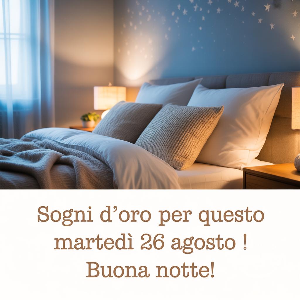 Sogni d'oro per questo martedì 26 agosto ! Buona notte!