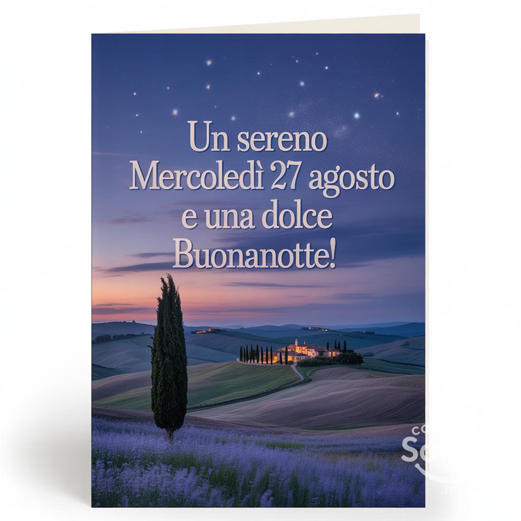 Un sereno mercoledì 27 agosto  e una dolce buonanotte!