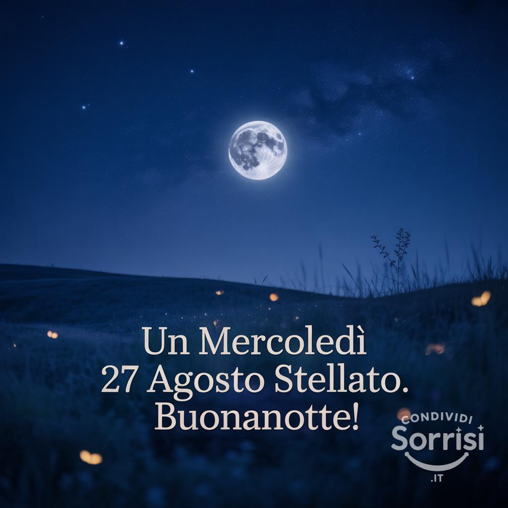 Un mercoledì 27 agosto  stellato. Buonanotte!