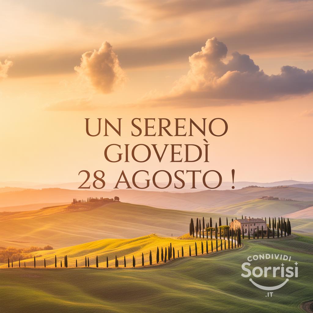 Un sereno giovedì 28 agosto !
