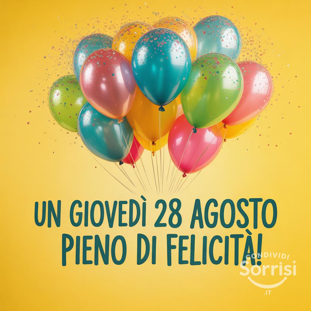 Un giovedì 28 agosto pieno di felicità!
