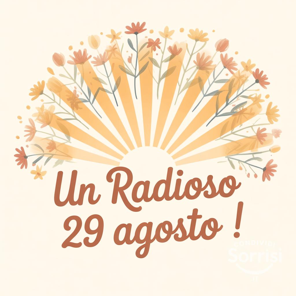 Un radioso 29 agosto !