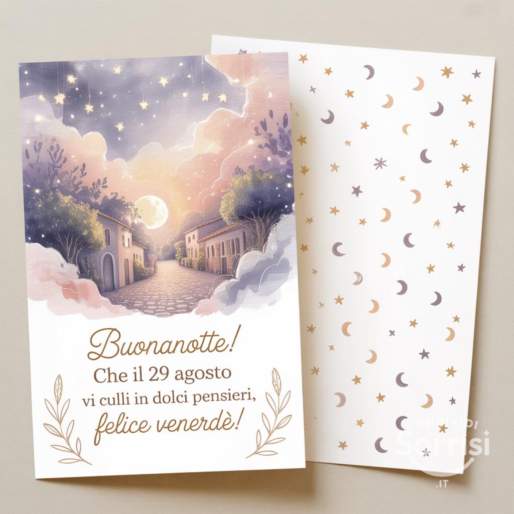 Buonanotte! Che il 29 agosto  vi culli in dolci pensieri, felice venerdì!