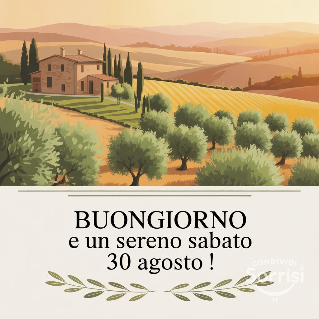 Buongiorno e un sereno sabato 30 agosto !