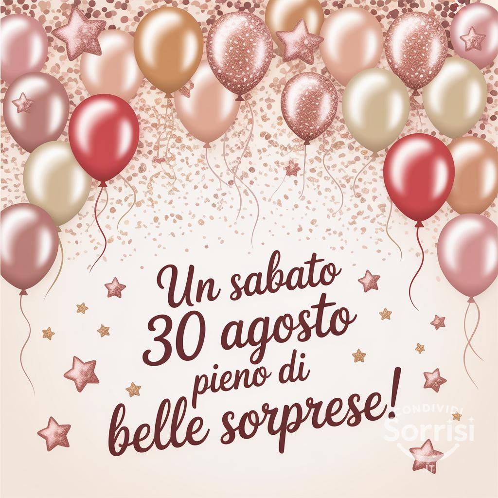 Un sabato 30 agosto  pieno di belle sorprese!