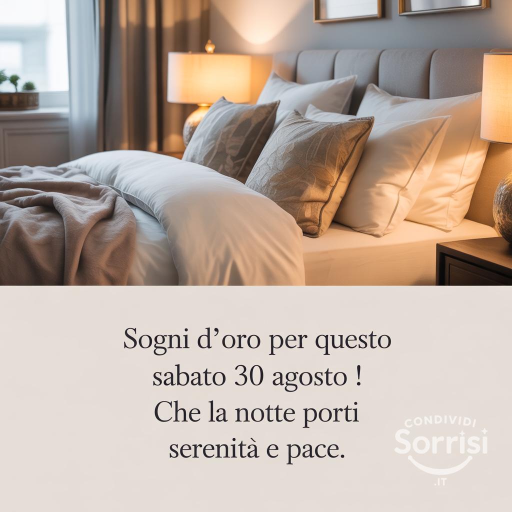 Sogni d'oro per questo sabato 30 agosto ! Che la notte porti serenità e pace.