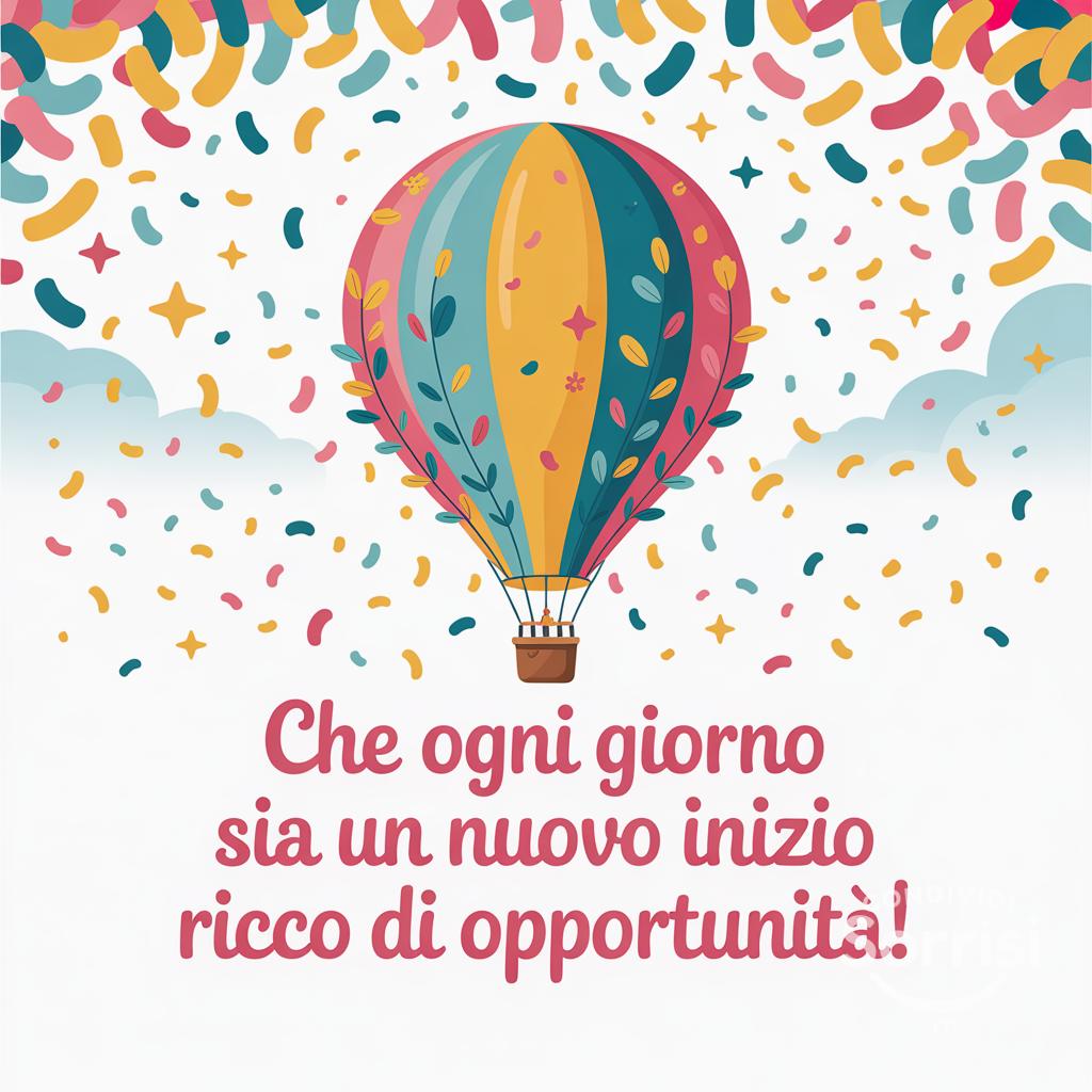 Che ogni giorno sia un nuovo inizio ricco di opportunità!