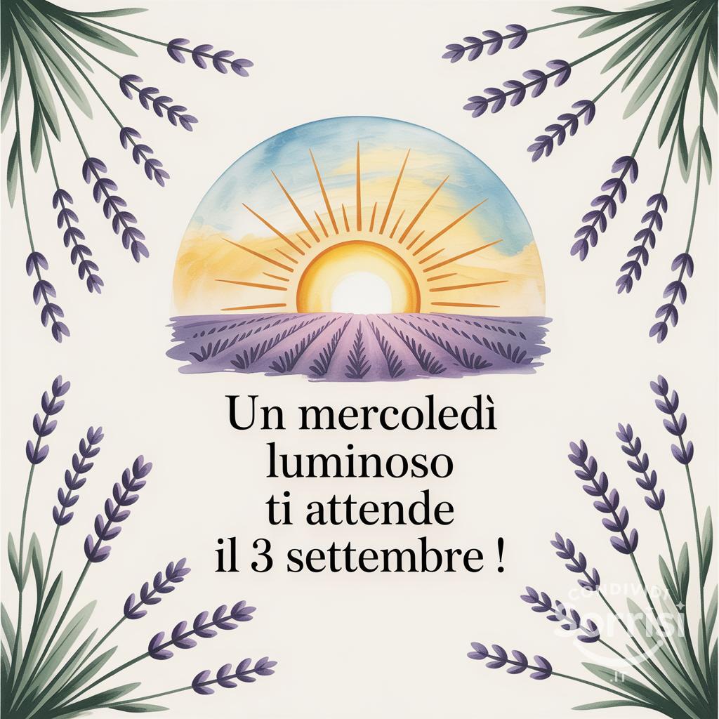 Un mercoledì luminoso ti attende il 3 settembre !