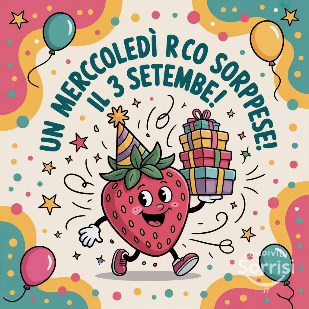 Un mercoledì ricco di sorprese il 3 settembre !