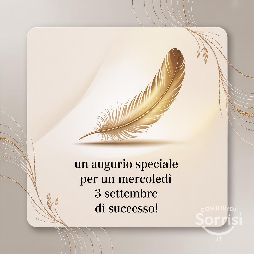 Un augurio speciale per un mercoledì 3 settembre  di successo!