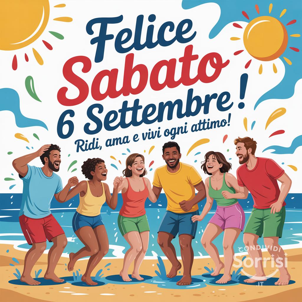 Felice sabato 6 settembre ! Ridi, ama e vivi ogni attimo!