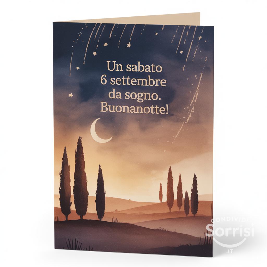 Un sabato 6 settembre  da sogno. Buonanotte!