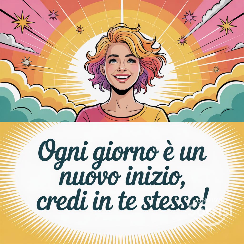 Ogni giorno è un nuovo inizio, credi in te stesso!
