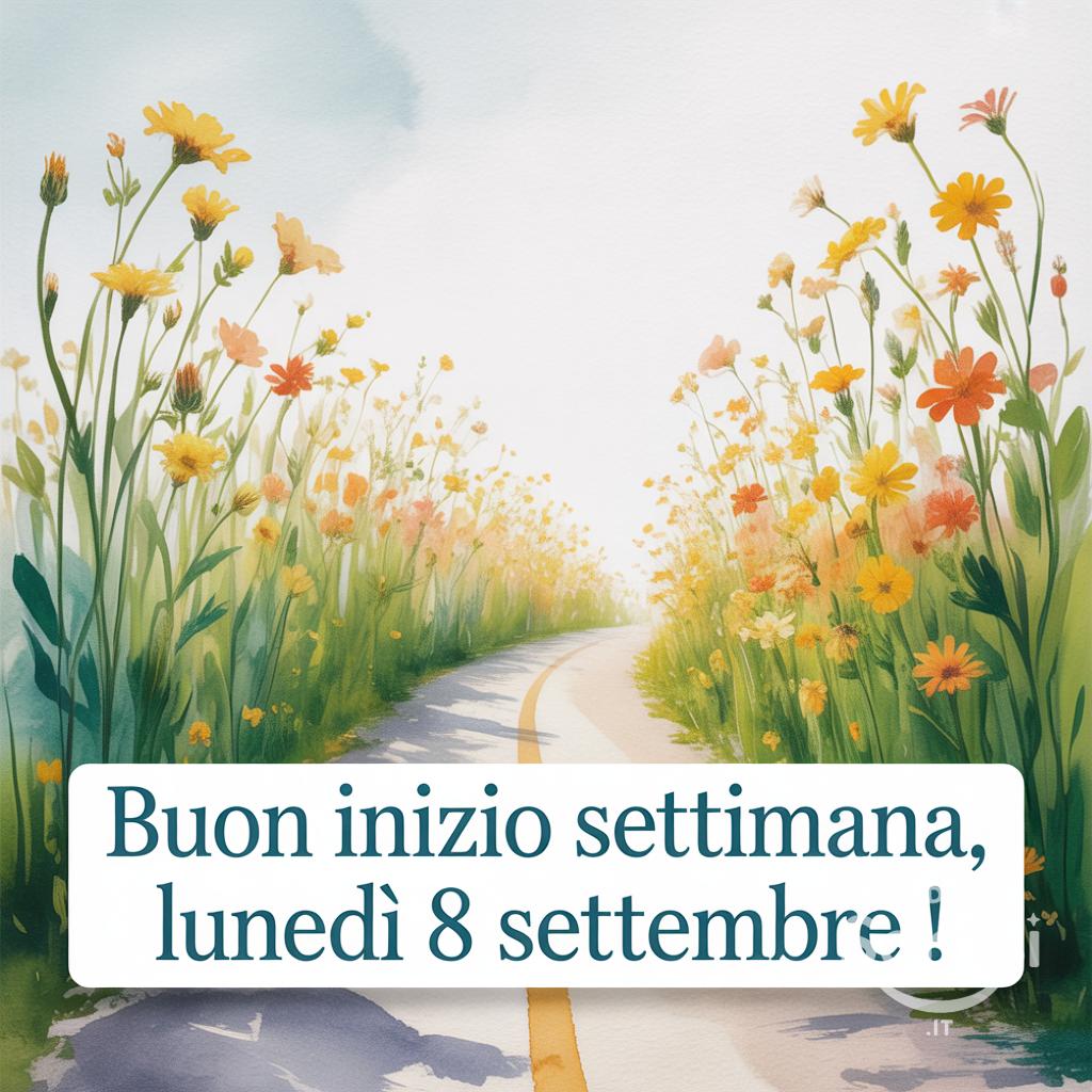 Buon inizio settimana, lunedì 8 settembre !