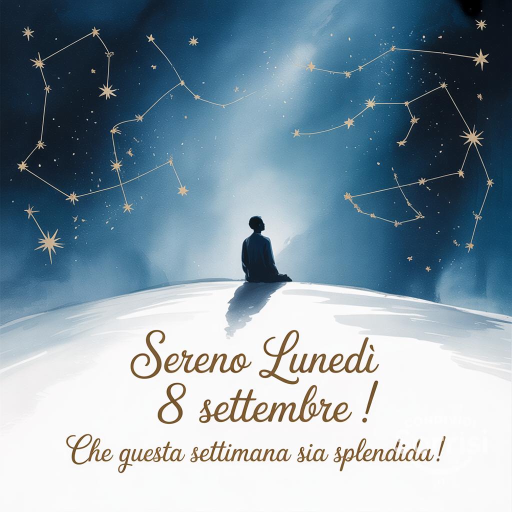 Sereno lunedì 8 settembre ! Che questa settimana sia splendida!