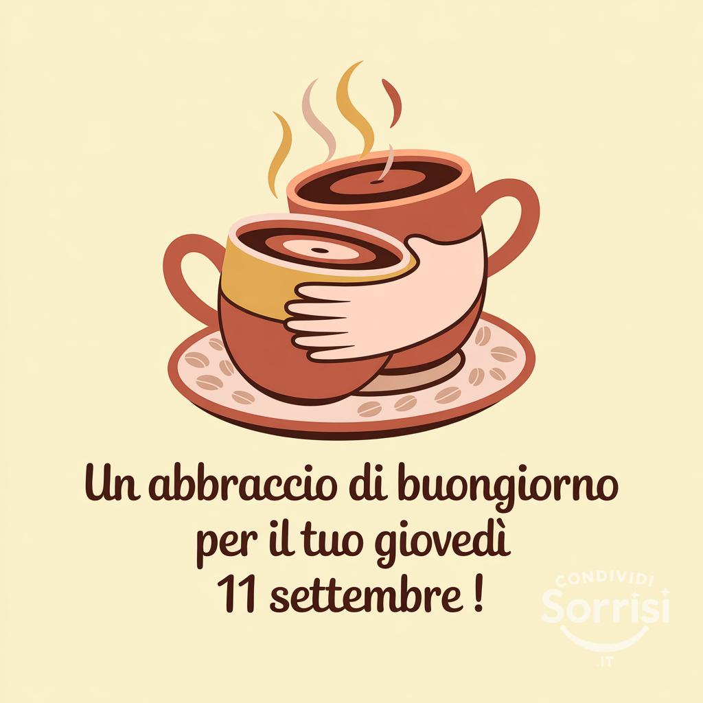 Un abbraccio di buongiorno per il tuo giovedì 11 settembre !