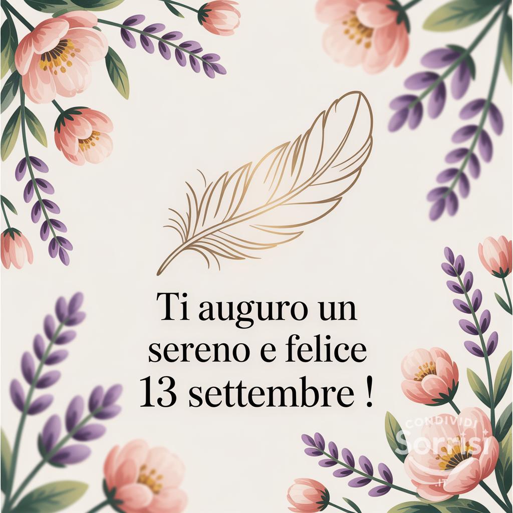 Ti auguro un sereno e felice 13 settembre !