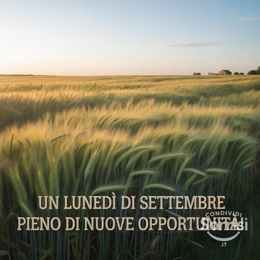 Un lunedì di settembre pieno di nuove opportunità!