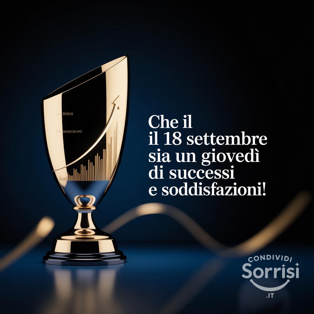 Che il 18 settembre  sia un giovedì di successi e soddisfazioni!
