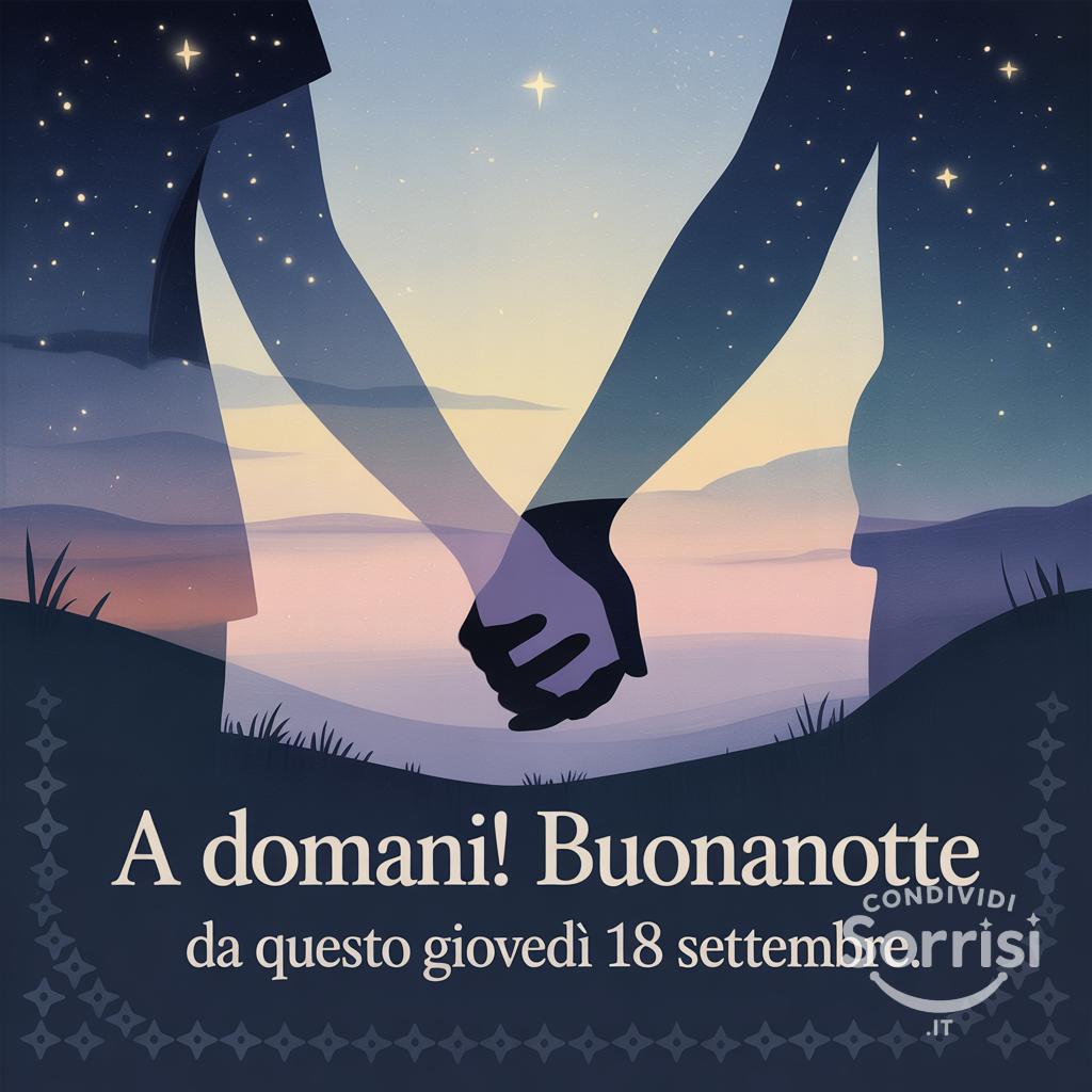 A domani! Buonanotte da questo giovedì 18 settembre .