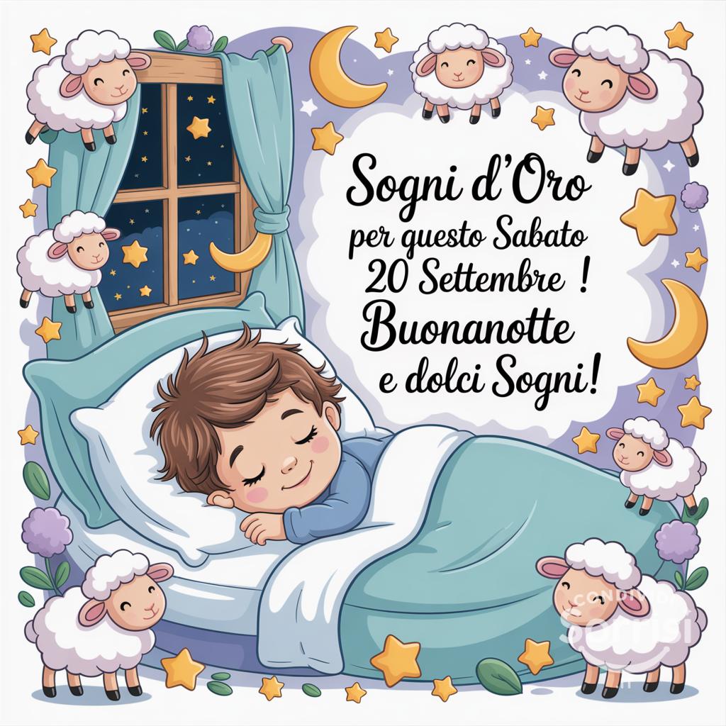 Sogni d'oro per questo sabato 20 settembre ! Buonanotte e dolci sogni!